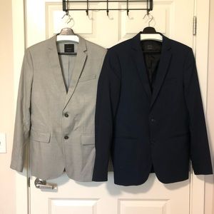 Lot of 2 Zara men blazer navy gray 38 40
